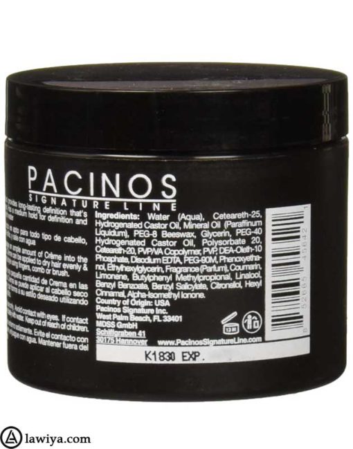 واکس (کرم )حالت دهنده مو پاسینوس مدل Pacinos Crème Wax Cream