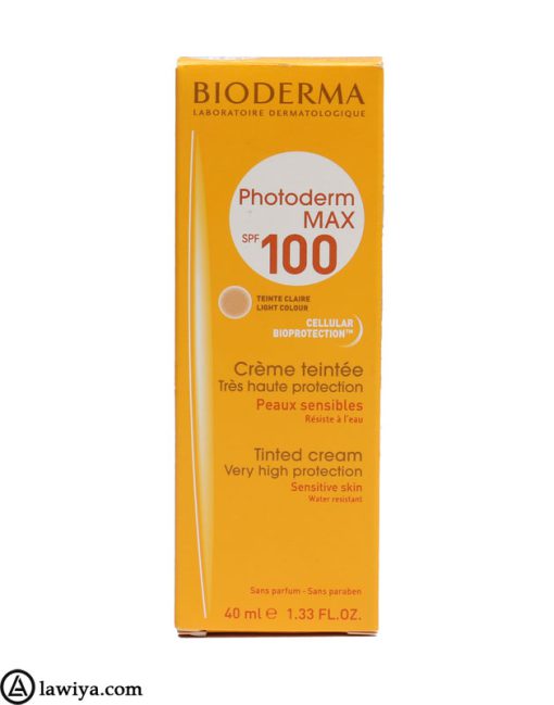 کرم ضد آفتاب رنگ روشن بایودرما اصل مدل Photoderm MAX Spf 100