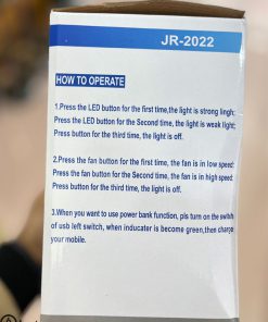 پنکه شارژی مدل JR-2022 همراه با چراغ مناسب ناخن کاران و دانش آموزان
