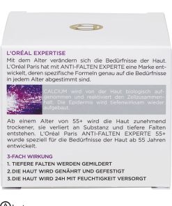 کرم تخصصی ضد چروک لورال بالای 55 سال اصل آلمان Loreal anti-falten experte cream +555