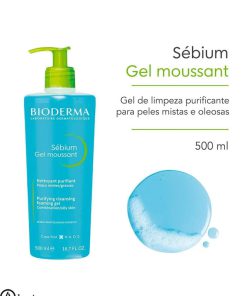 ژل فوم سبیوم بایودرما - پاک کننده صورت و بدن - پاک کننده آرایش - شستشوی صورت اصل فرانسه برای پوست های مختلط تا چرب حجم 500 میل