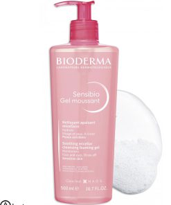 ژل فوم سنسبیو بایودرما برای پوست های حساس و خشک اصل فرانسه Bioderma sensibio gel moussant cleansing foam حجم 500 میل6