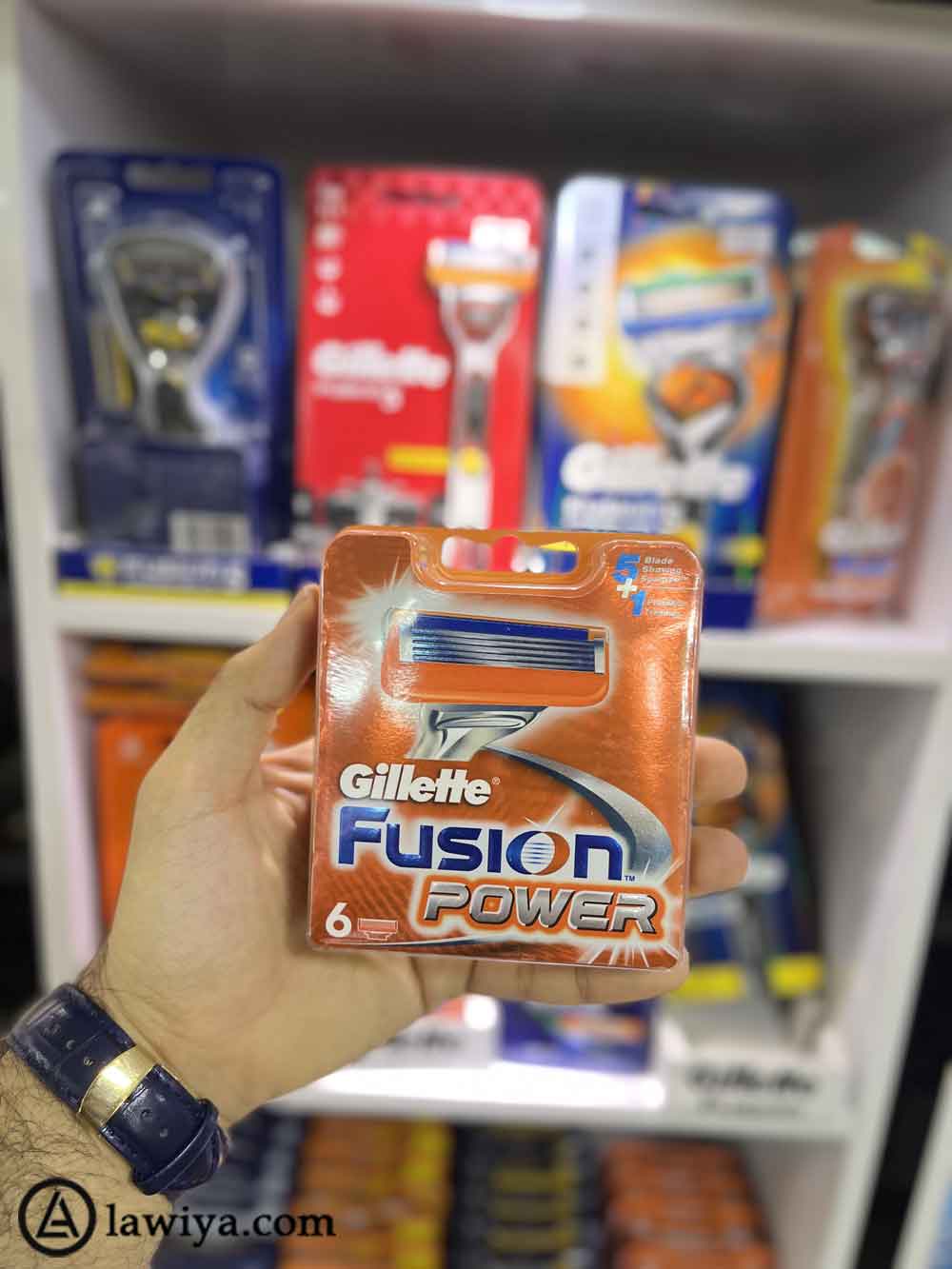 توضیحات تیغ یدک ژیلت بسته 6 عددی مدل فیوژن پاور اصل Gillette Fusion Power shaving Razor