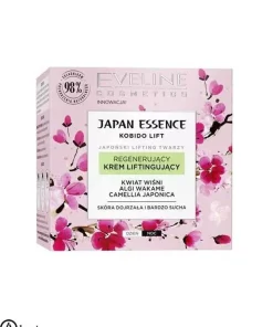 کرم لیفتینگ و احیا کننده شکوفه های گیلاس اولاین اصل فرانسه_EVELINE Japan essence regenerating and lifting cream
