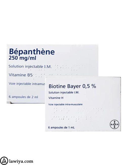 آمپول بیوتین بپانتن بایر اصل فرانسه - Ampoules of biotin and bepanthen bayer