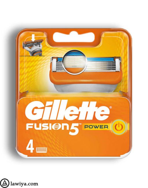 تیغ خود تراش ژیلت فیوژن 5 پاور اصل بسته 4 عددی Gillette Fusion 5 Power razor1