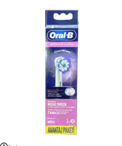 یدک مسواک برقی اورال بی اصل آلمان مدل sensitive clean بسته 4 عددی - Oral B sensitive clean Heads brush pack of 4