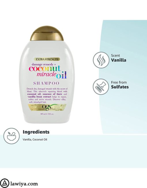 شامپو مخصوص خشک و وز روغن نارگیل - Damage Remedy + Coconut Miracle Oil Shampoo-lawia-3