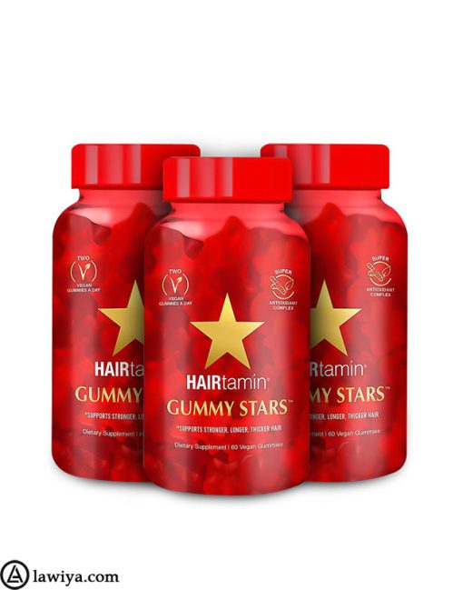 پاستیل تقویت مو هیرتامین گامی استار اصل امریکا - Hairtamin Gummy Stars Vitamins