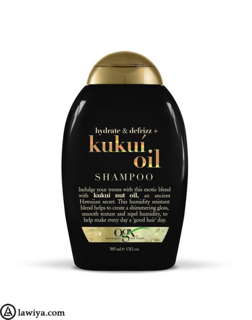 شامپو ضد وز حاوی نرم کننده کوکوی او جی ایکس اصل انگلیس-OGX, Shampoo, Hydrate & Defrizz Kukuí Oil-lawia2