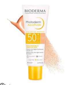 کرم ضد آفتاب آکوافلوید بایودرما فوتودرم SPF+50 رنگ روشن اصل فرانسه - Bioderma Photoderm Aquafluide Sunscreen SPF 50+ Claire - Sun Active Defense 40ml