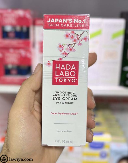 کرم دور چشم هادا لابو توکیو اصل آمریکا ضد چروک و خستگی 15 میل - Hada Labo Tokyo Smoothing Anti - Fatigue Eye Cream Day and Night