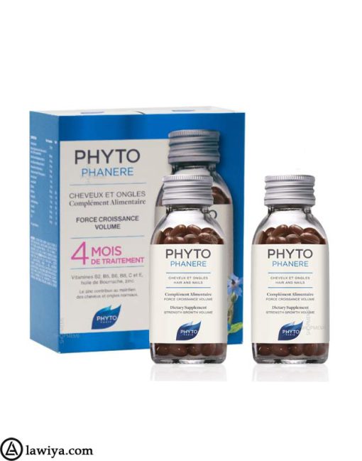 قرص فیتو فانر تقویت مو و ناخن اصل ایتالیا پک دو عددی - Phyto Phytophanere Dietary Supplement Hair and Nails 240 Capsules