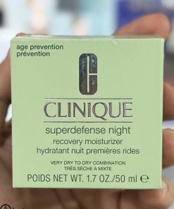 کرم شب جوانساز و آبرسان کلینیک اصل آمریکا 50 میل - clinique superdefense night recovery moisturizer 50ml
