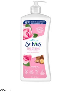 لوسیون بدن صاف کننده گل رز و روغن آرگان سینت ایوز اصل آمریکا | st ives smoothing body lotion rose and argan oil