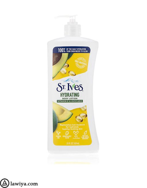 لوسیون بدن صاف کننده ویتامین E و آووکادو سینت ایوز اصل آمریکا | St. Ives Hydrating Vitamin E and Avocado Body Lotion