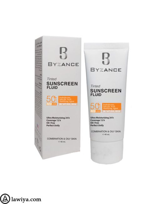 ضد آفتاب رنگی بیزانس اصل مناسب پوست چرب| Byzance colored sunscreen for