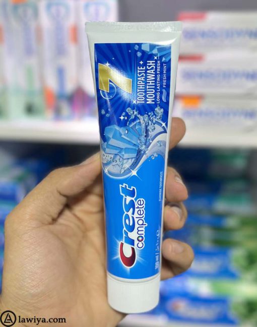 خمیر دندان کرست هفت یخی 100 میل اصل آلمان - CREST Toothpaste Complete 7+ Mouthwash 100 ml
