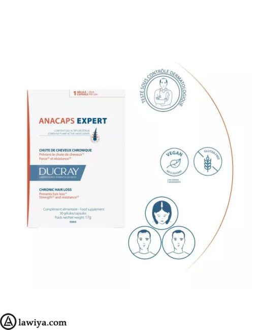 کپسول آناکپس اکسپرت دوکری 90 عددی اصل فرانسه - Ducray Anacaps Expert Chronic Hair Loss 90 capsules