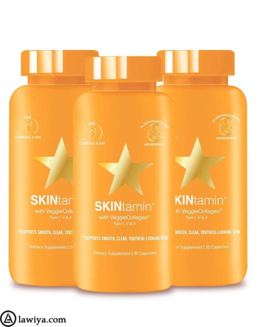 قرص اسکین تامین مکمل بهبود پوست 30 عددی اصل آمریکا - Hairtamin Skintamin 30 Capsules