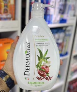 شامپو بدن آلوئه ورا و انار درمومد اصی ایتالیا - Dermomed Aloe Vera & Pomegranate Shower Gel 1000 ml