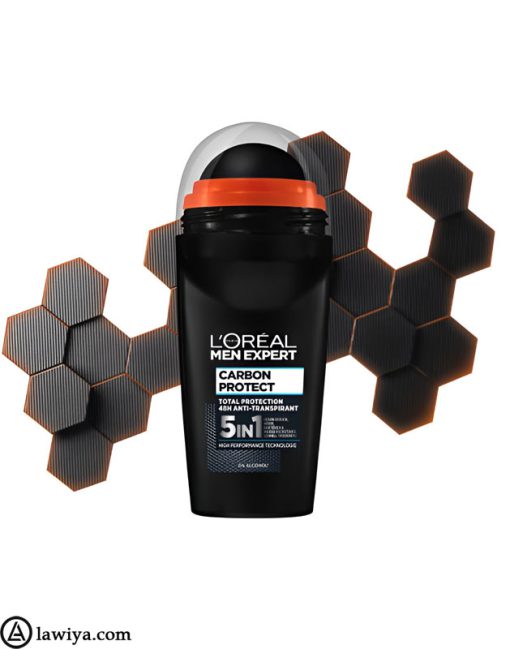 دئودورانت رولی کربن پروتکت لورال اصل فرانسه | L'Oreal Men Expert Roll-On Carbon Protect Deodorant 50Ml