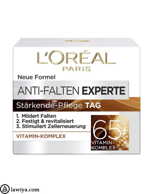 کرم روز ضدچروک لورال +65 اصل آلمان - L'Oreal Paris Wrinkle Expert 65+ Day Cream 50ml