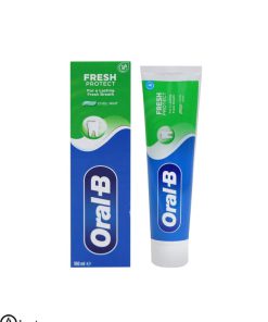 خمر دندان اورال بی فرش پروتکت اصل آلمان 100 میل تقویت مینای دندان و ضد پوسیدگی | Oral -B Fresh Protect Cool Mint Toothpaste