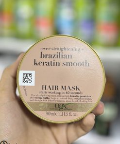 ماسک مو کراتین برزیلی او جی ایکس اصل فرانسه 300 میل|Brazilian Keratin Smooth HAIR MASK